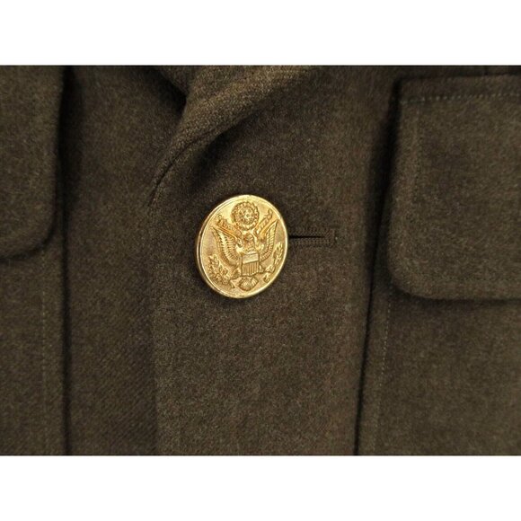 WWII US Army Air Corp Wool Jacket Olive 9th Army Utah Beach Northeast Europe 35L - Picture 15 of 15